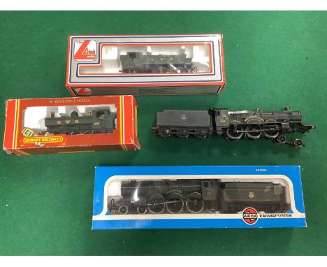 Four OO Gauge Great Western Locomotives by Lima, Airfix and Hornby. Including boxed Airfix Pembroke Castle, Hornby Castle 506