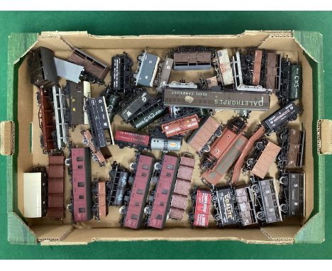 Approximately Thirty Six OO Gauge British Outline Wagons by Lima, Hornby and other including Parcvel Vans, playworn.