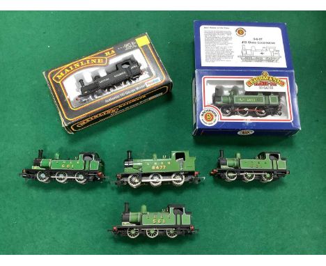 Six OO Gauge LNER / BR J72 Tank Engines by Bachmann, Mainline, Hornby, untested.