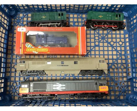 Five OO Gauge British Diesel Locomotives by Hornby Lima. Including Lima Western Enterprise in Desert Brown Livery and a 58 Cl