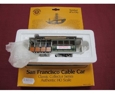 A Bachmann Classic Collector Series HO Gauge San Francisco Cable Car 'Powell &amp; Mason Streets', untested, boxed.