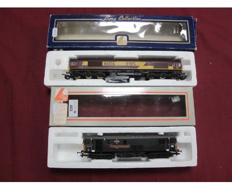 Two Boxed OO Gauge Lima Locomotives. 66016 in EWS Livery, 73107 Fragonset Livery, untested.