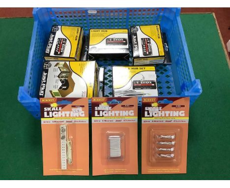 Five Model Railway Lighting Kits by Just Plug. Together with Three Hornby Lighting Packs.