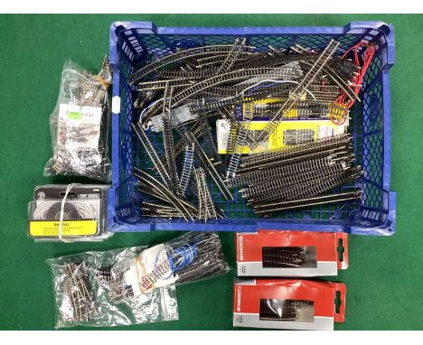 A Quantity of N Gauge Track by Peco, Fleischmann and other including Cleaning Pads.