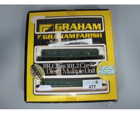 A Graham Farish N Gauge Two Car Class 101 DMU, untested, box poor.