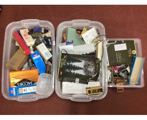 A Quantity of Model Railway Workshop Items including Scenic Accessories, part and completed kits, electrical components, trac