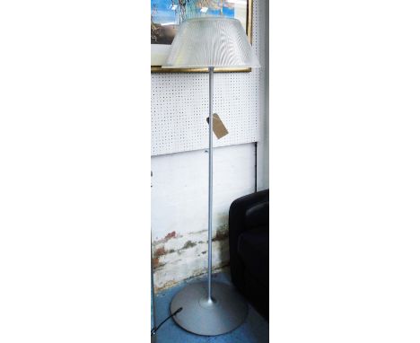 ROMEO MOON FLOOR LAMP, by Philippe Starck (1998), for Flos, acid etched glass shade, with metal base (can retail in excess of
