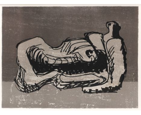 HENRY MOORE, 'Reclining figures', original lithograph 1975, limited edition 575, San Lazzaro, ref: Cramer 366, Curwin Press, 