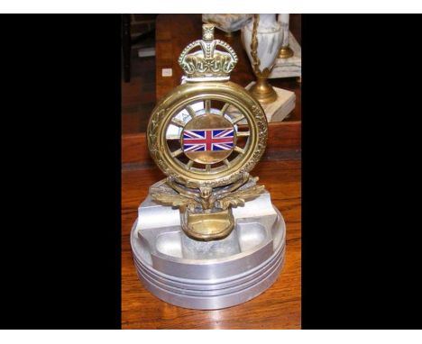 A Royal Automobile Club ashtray - 23cms highCONDITION REPORTThe fixing bolt of the mascot is screwed into the metal.We have a