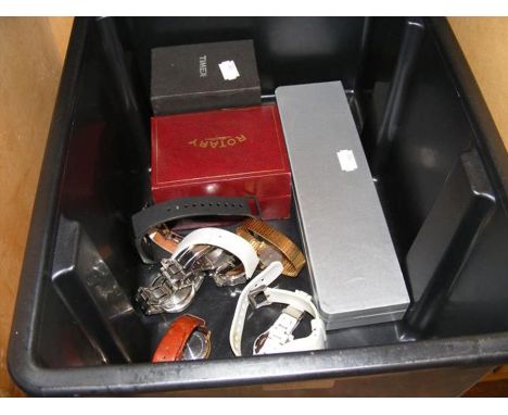 Assorted wrist watches, including Rotary and Timex 