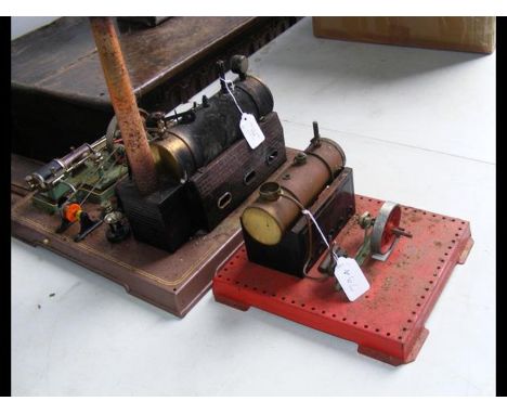 A miniature live steam engine with associated auxiliary's, together with one other