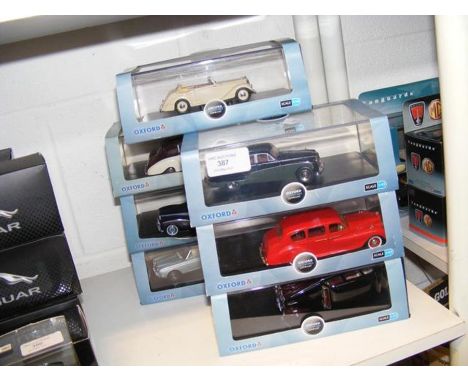 Seven Oxford Scale 1:43 die cast model vehicles 