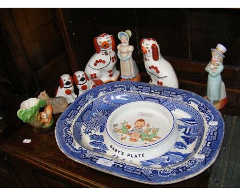 Collectable ceramic ware including Shelley 'babies dish', meat platter etc.