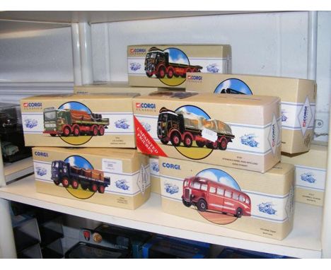 A quantity of Corgi Classics Road Transport die cast model vehicles 