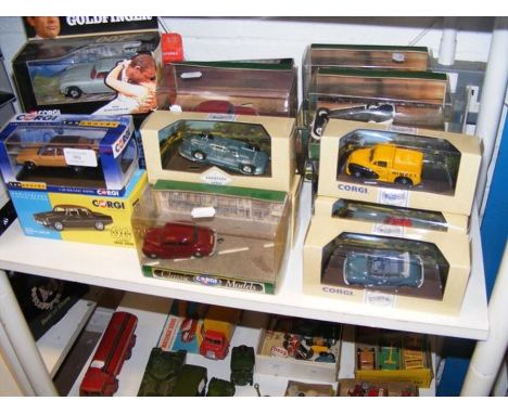 A selection of die cast model vehicles, including Corgi 