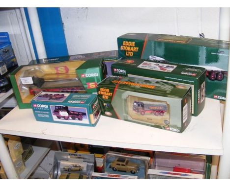 A quantity of Corgi Eddie Stobart die cast model vehicles 