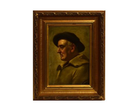 J* Dickinson(19th Century)Self Portrait of the Artist,signed and dated 1872,oil on board,31.5 x 21.5cms, framed.
