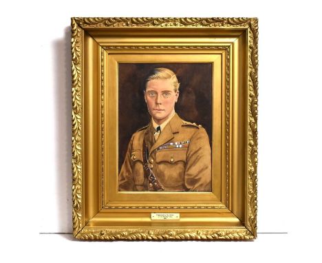 C* K* E* Huhndorf(20th Century)Portrait of Edward VIII based on a photograph taken by Carl Vandyk, signed, with presentation 