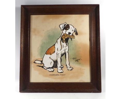 After Cecil Aldin (1870-1935),'A Successful Foray',overpainted print,33 x 28.5 cm   CONDITION REPORT:  Poorly framed. Heavy d