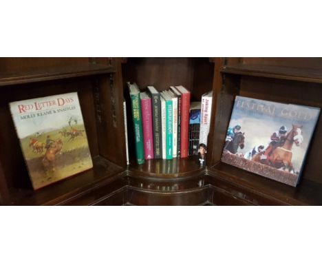 Shelf of Books of modern Equestrian interest – Red Letter Days, biographies of Vincent O Brien, "Tips", Dick Francis etc&nbsp