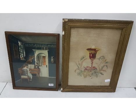 2 x Pictures - Print of baby Grande and Tapestry of Chalice (2)