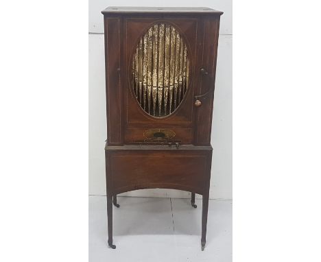 Regency Period Barrell Organ made by Broderip &amp; Wilkinson, Hay Market London, painted patented mark, in a mahogany case, 