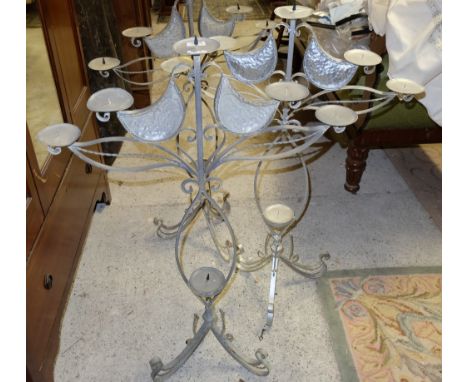 Shelf of mainly cut Crystal - part wine glass sets, large jug, decanter, vase etc