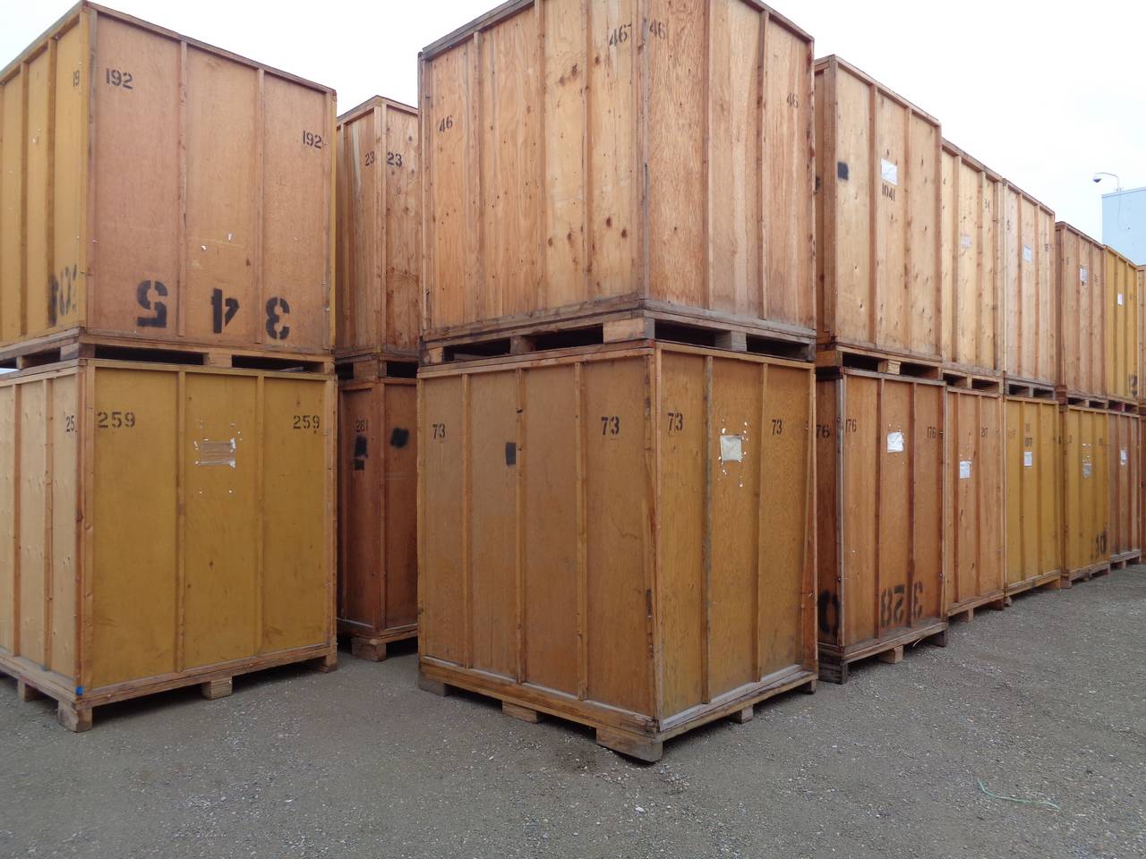 Wood framed storage vaults To be sold at price per unit