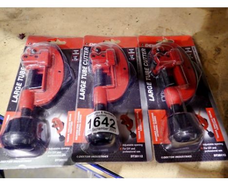 Three new unused pipe cutters. Not available for in-house P&amp;P 