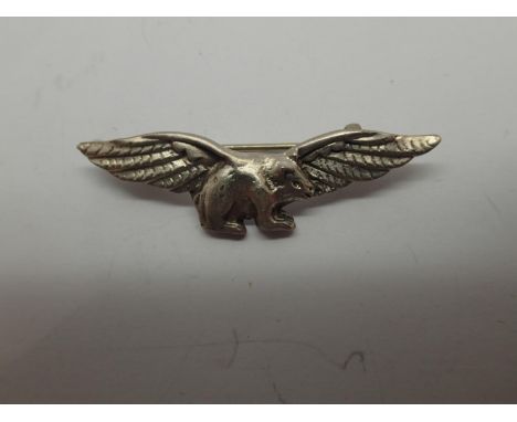 Silver Guinea Pig Club brooch. These were worn by patients and families of Sir Archibald McIndoe’s Guinea Pigs, a name given 