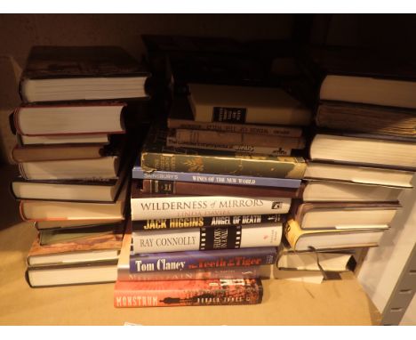 Shelf of assorted fiction & non-fiction books mostly hardback