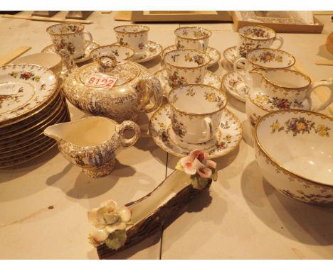 Spode for Harrods part tea set with sugar bowl milk jug etc