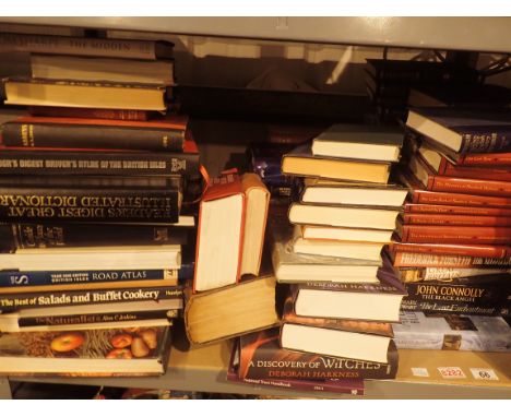 Shelf of assorted fiction & non-fiction books mostly hardback