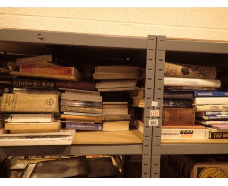Shelf of assorted fact and fiction books
