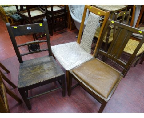 Parcel of three chairs, one with Ercol label
