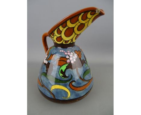 Wileman &amp; Company Foley Intarsio vase, no. 3009 (chip to spout)