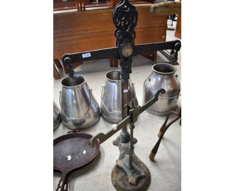 Two antique balance scales including Patent Agate Scale