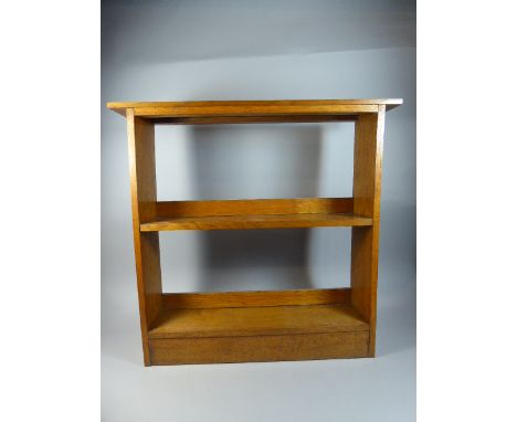 A Light Oak Three Shelf Open Bookcase, 76cm Wide