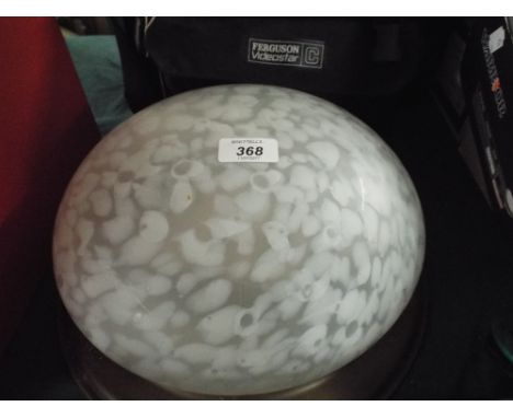 A Glass and Metal Circular Ceiling Light Fitting 