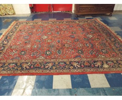 An Antique Persian Tabriz Carpet, 326x253cm