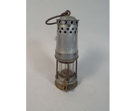 A Brass and Metal Miners Safety Lamp