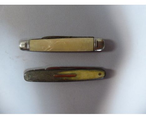 Two Mother of Pearl Fruit Knives 