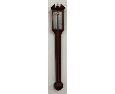RUSSELL OF NORWICH; an Edwardian style stick barometer, with string inlay, height 97cm.Condition Report: Case is in good orde
