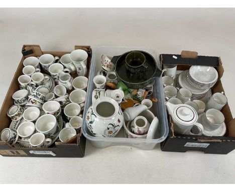A quantity of Portmeirion 'Botanic Garden' and Poole Pottery 'Parkstone', including various dinner and tea wares, vases, cand