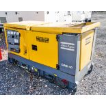 Atlas Copco QAS40 40 kva diesel driven generator Year: 2014 S/N: ESE351385 ** Damaged canopy &