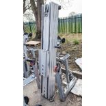 Sumner 2015 manual hoist c/w forks LK85Z98 ** lift not attached to frame & bottom pulley broken **