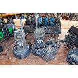 2 Motorola 2-way radios c/w chargers CW