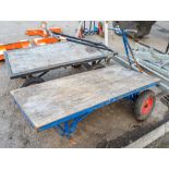4 wheel warehouse trolley ** 2 wheels missing ** L440Y116