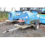 Western Abbi 1000 litre fast tow bunded fuel bowser c/w 12v pump, delivery hose and trigger nozzle