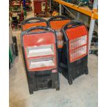 4 - Rhino TQ3 110v infrared heaters ** All with no tubes and 2 without grills ** CW26021, CW26017,